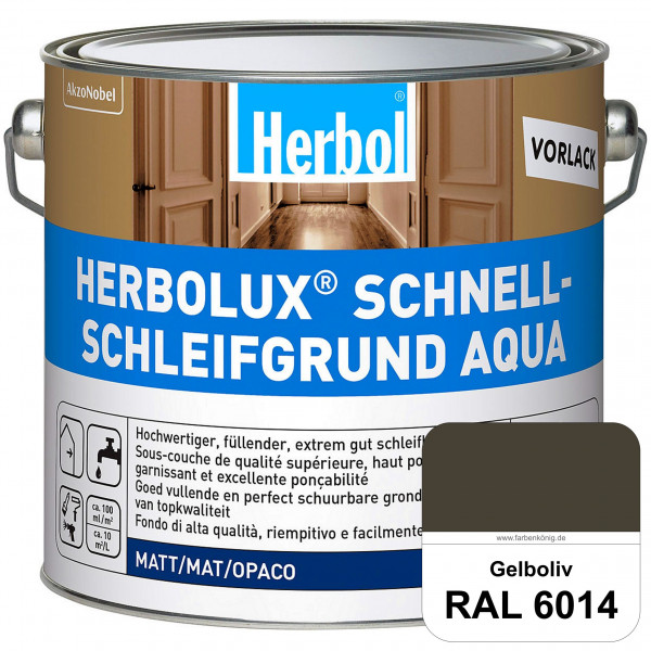 Schnellschleifgrund Aqua (RAL 6014 Gelboliv) wasserverdünnbarer Vorlack mit hervorragender Schleifba