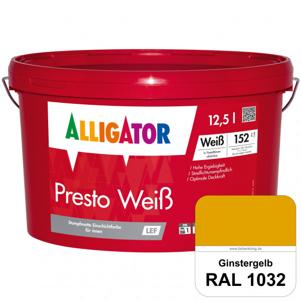 Presto Weiß LEF (RAL 1032 Ginstergelb)