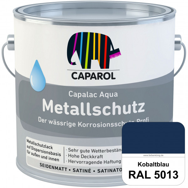 Capalac Aqua Metallschutz (RAL 5013 Kobaltblau) wasserbasierter Korrosionsschutz für Stahl & verzink