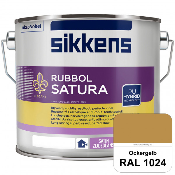 Rubbol Satura (RAL 1024 Ockergelb) seidenglänzender Lack (lösemittelhaltig) innen & außen