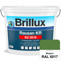 Rausan KR K2 3516 (RAL 6017 Maigrün) Organisch gebundener Kratzputz für wetterbeständige Oberflächen