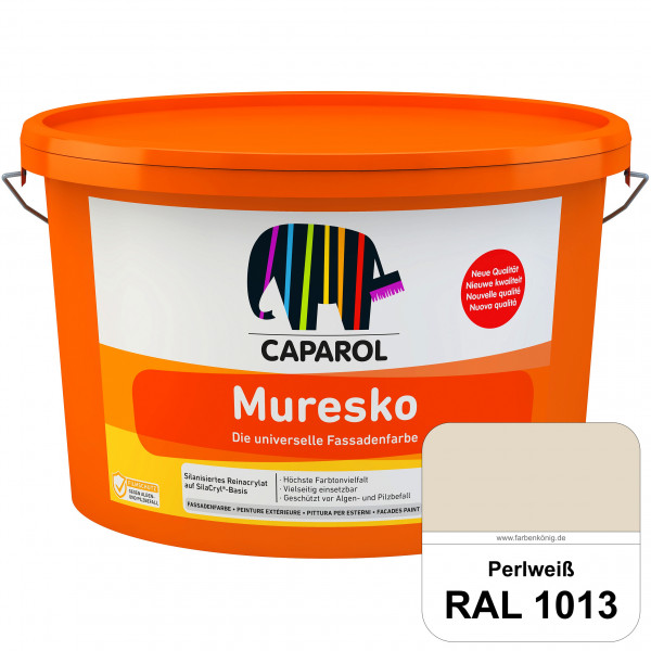 Muresko (RAL 1013 Perlweiß) Silanisierte Reinacrylat-Fassadenfarbe auf SilaCryl®-Basis