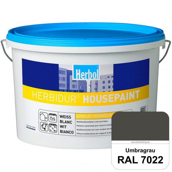 Herbidur Housepaint (RAL 7022 Umbragrau) seidenmatte Reinacrylat-Fassadenfarbe