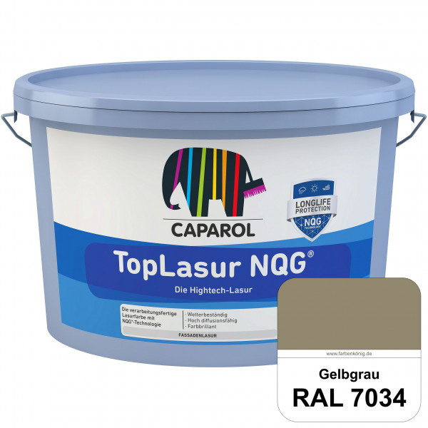 TopLasur NQG® (RAL 7034 Gelbgrau) Verarbeitungsfertige Lasur auf Basis der Nano-Quarz-Gitter Technol