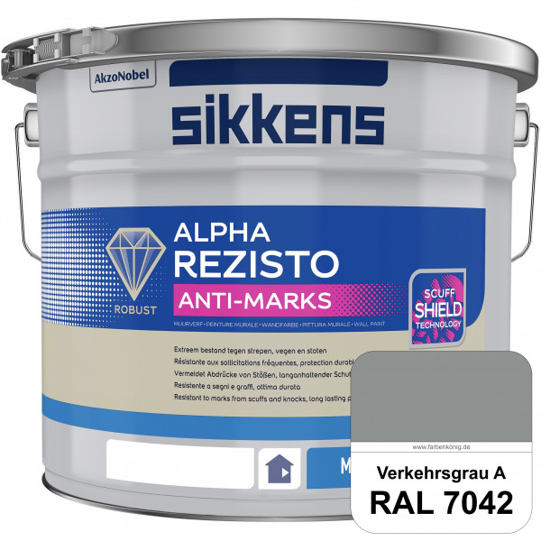 Alpha Rezisto Anti-Marks (RAL 7042 Verkehrsgrau A) Extrem widerstandsfähige Innenwandfarbe
