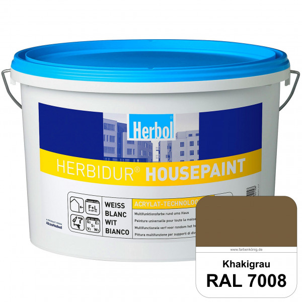 Herbidur Housepaint (RAL 7008 Khakigrau) seidenmatte Reinacrylat-Fassadenfarbe