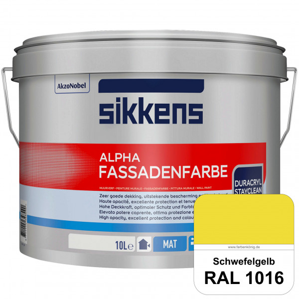 Alpha Fassadenfarbe (RAL 1016 Schwefelgelb)