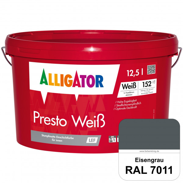 Presto Weiß LEF (RAL 7011 Eisengrau)