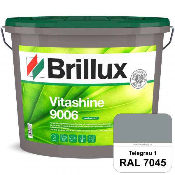 Vitashine 9006 (RAL 7045 Telegrau 1) hochwertige konservierungsmittelfreie und seidenmatte Innendisp