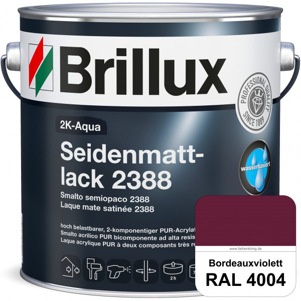 2K-Aqua Seidenmattlack 2388 (RAL 4004 Bordeauxviolett) mechanisch und chemisch hoch belastbar für au