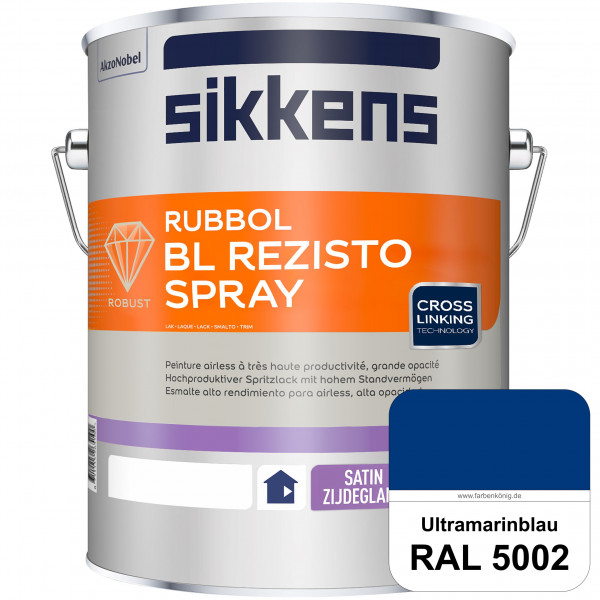 Rubbol BL Rezisto Spray (RAL 5002 Ultramarinblau) Hochwertiger, strapazierfähiger Airlesslack für (i