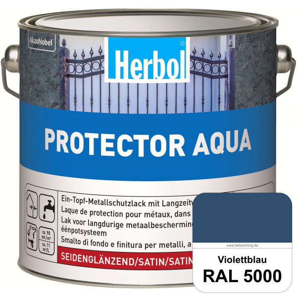 Protector Aqua (RAL 5000 Violettblau) Lack für Eisen, Stahl und NE-Metalle (Innen&Außen)