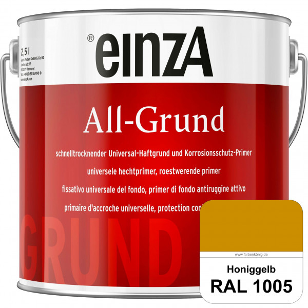 einzA All-Grund (RAL 1005 Honiggelb) Schnelltrocknender Haftgrund & Korrosionsschutz-Primer