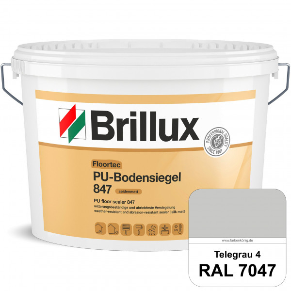 Floortec PU-Bodensiegel ELF 847 (RAL 7047 Telegrau 4) seidenmatt, witterungsbeständig, außen & innen