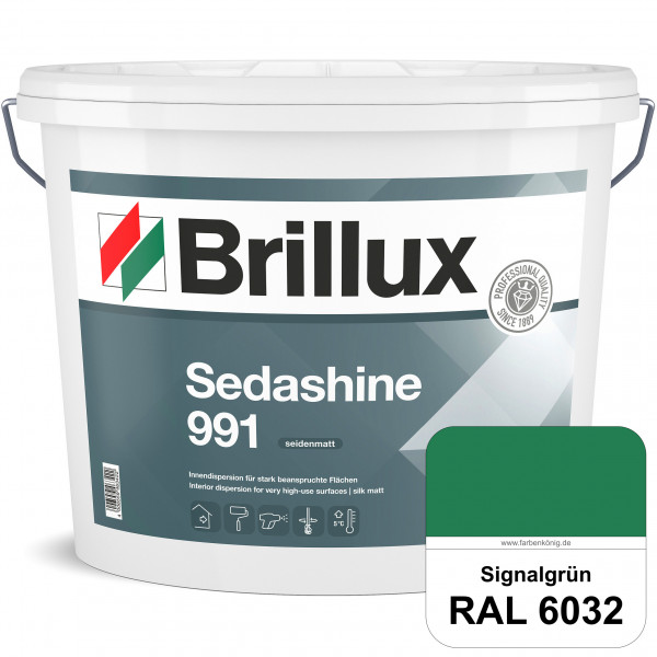 Sedashine 991 (RAL 6032 Signalgrün) Seidenmatte Innendispersion für hoch strapazierfähige & gut rein