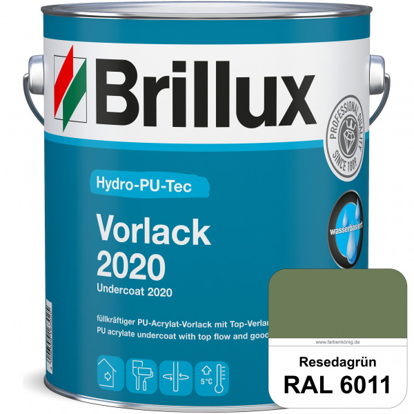 Hydro-PU-Tec Vorlack 2020 (RAL 6011 Resedagrün) hochwertiger Vorlack für grundierte bzw. gespachtelt