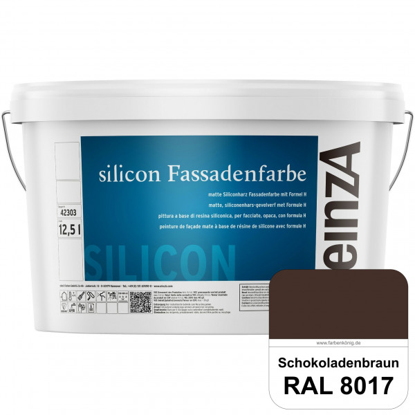 einzA silicon Fassadenfarbe (RAL 8017 Schokoladenbraun) Hochwertige Siliconharz-Fassadenfarbe