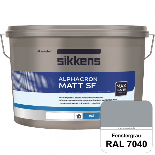 Alphacron Matt SF (RAL 7040 Fenstergrau) stumpfmatte & hochwertige Premium-Wandfarbe (innen)