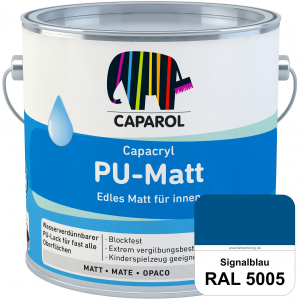 Capacryl PU-Matt (RAL 5005 Signalblau) tuchmatter & wasserbasierter Lack