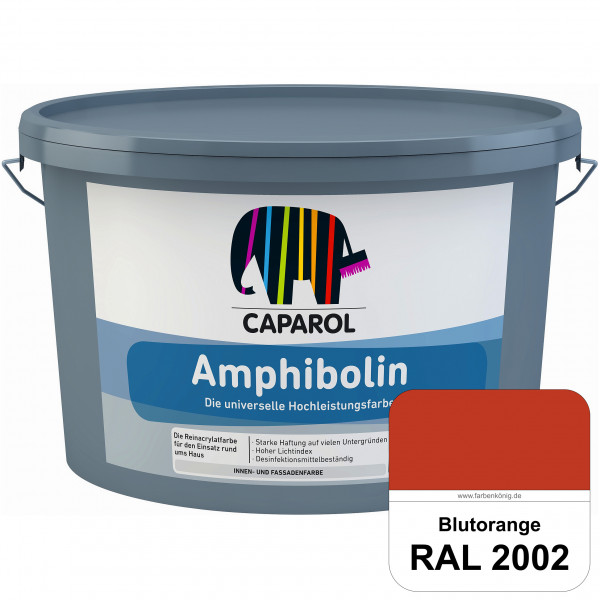 Amphibolin (RAL 2002 Blutorange) Universalfarbe auf Reinacrylbasis innen & außen
