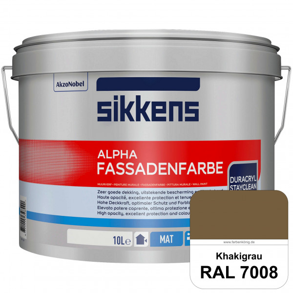 Alpha Fassadenfarbe (RAL 7008 Khakigrau)