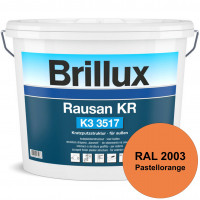 Rausan KR K3 3517 (RAL 2003 Pastellorange) Organisch gebundener Kratzputz für wetterbeständige Oberf