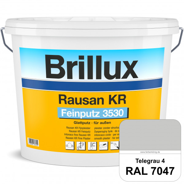 Rausan KR Feinputz 3530 (RAL 7047 Telegrau 4) organisch gebundener & verarbeitungsfertiger Glattputz