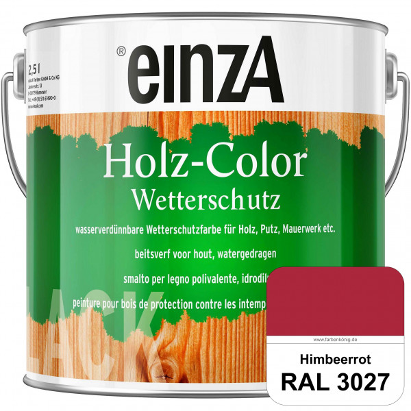 einzA Holz-Color (RAL 3027 Himbeerrot) Wetterschutzfarbe für außen