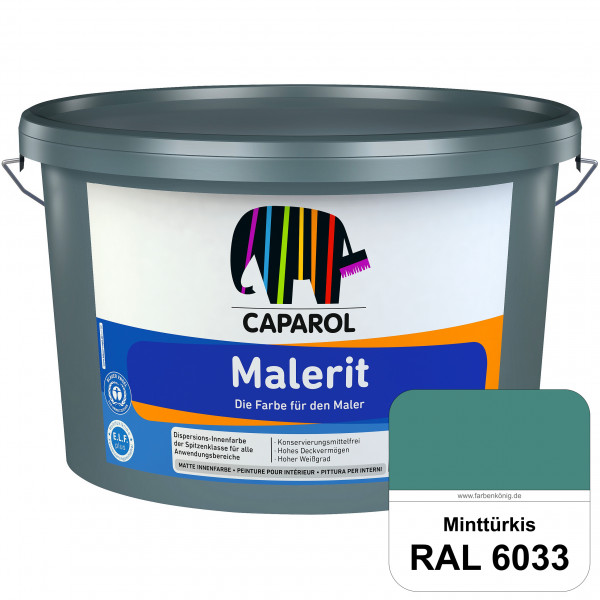 Malerit E.L.F. (RAL 6033 Minttürkis) matte Innenfarbe für Neu- & Renovierungsanstriche