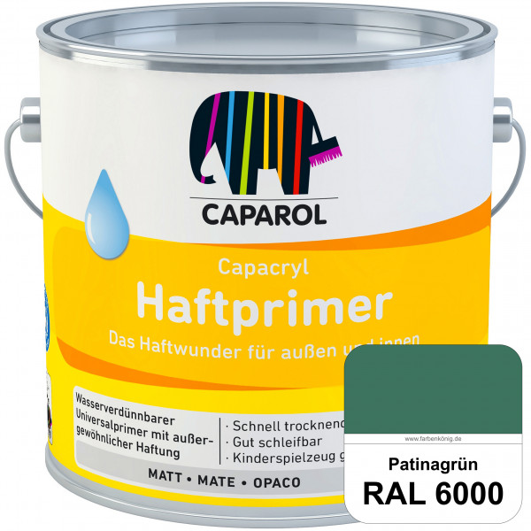 Capacryl Haftprimer (RAL 6000 Patinagrün) Grundierungen Holz, Zink, Hart-PVC, Aluminium, Kupfer (inn