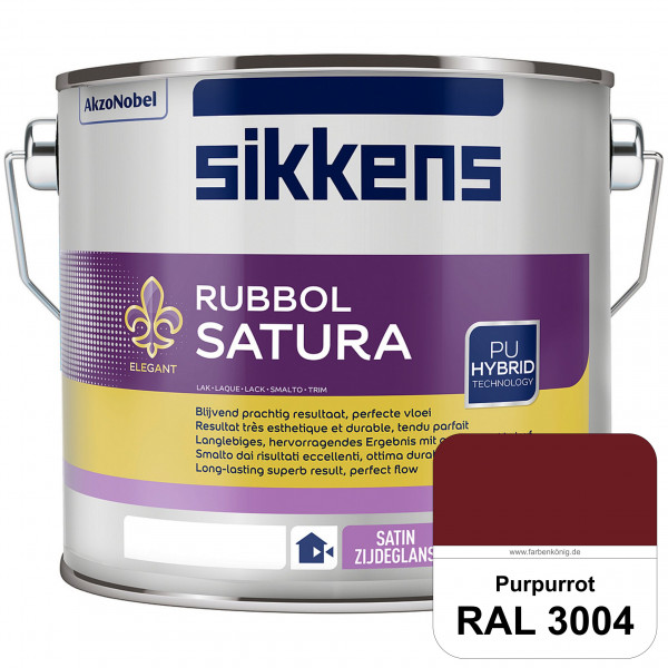 Rubbol Satura (RAL 3004 Purpurrot) seidenglänzender Lack (lösemittelhaltig) innen & außen