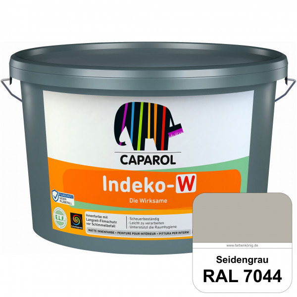 Indeko-W (RAL 7044 Seidengrau) Matte Kunstharz-Innenfarbe mit Langzeit-Filmschutz vor Schimmelbefal