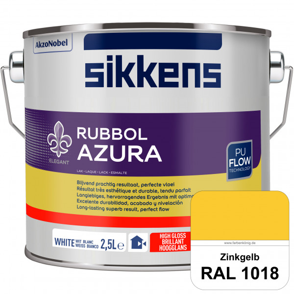Rubbol Azura (RAL 1018 Zinkgelb) hochglänzender Lack (löselmittelhaltig) innen & außen