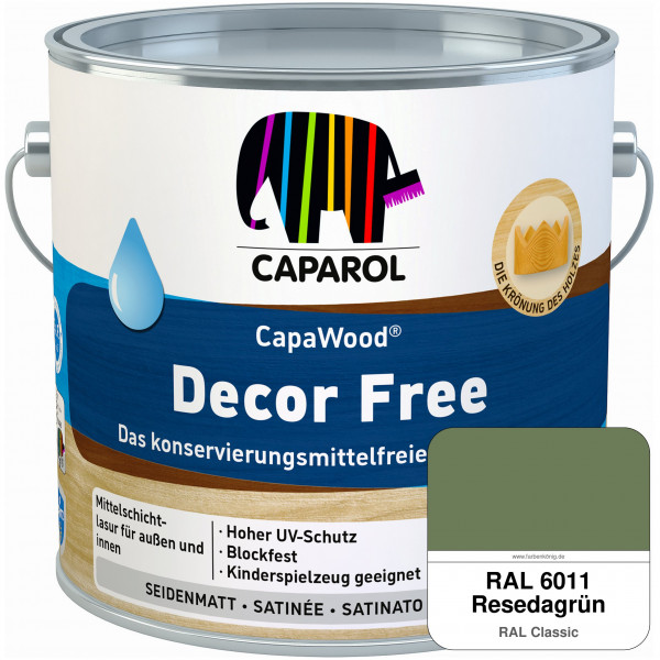 CapaWood® Decor Free (RAL 6011 Resedagrün) - ersetzt Capadur DecorLasur KF