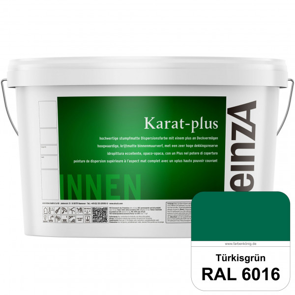 einzA Karat-plus (RAL 6016 Türrkisgrün) Innenwandfarbe mit herausragenden Produkteigenschaften