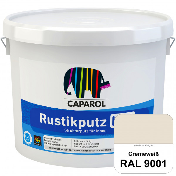 Rustikputz K 20 (RAL 9001 Cremeweiß) Dekorputze für dekorative Innenbeschichtungen.