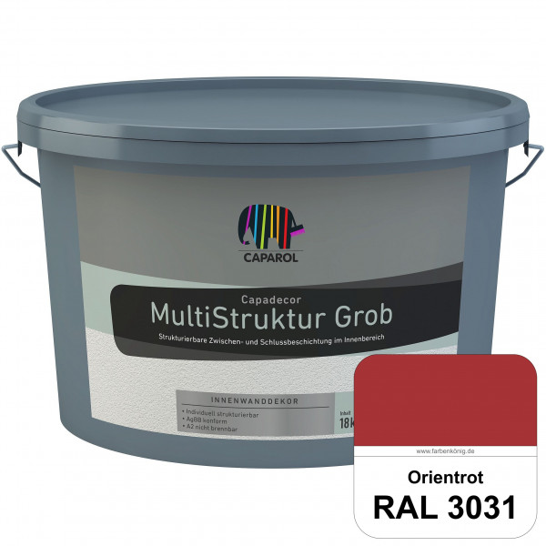 Capadecor MultiStruktur grob (RAL 3031 Orientrot) quarzgefüllte Zwischen- und Schlußbeschichtung in