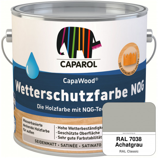 CapaWood® Wetterschutzfarbe NQG (RAL 7038 Achatgrau) - ersetzt Capadur Wetterschutzfarbe NQG
