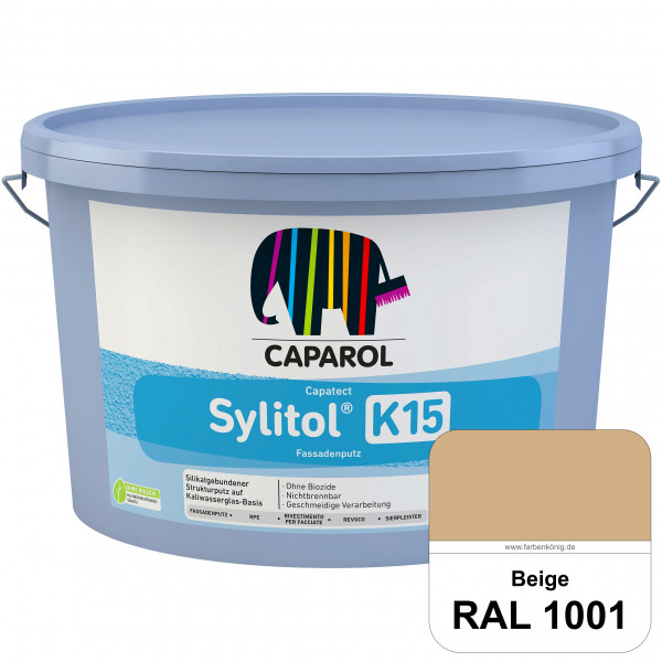 Capatect Sylitol Fassadenputz K15 (RAL 1001 Beige) Silikatisch gebundener Strukturputz nach DIN EN 1