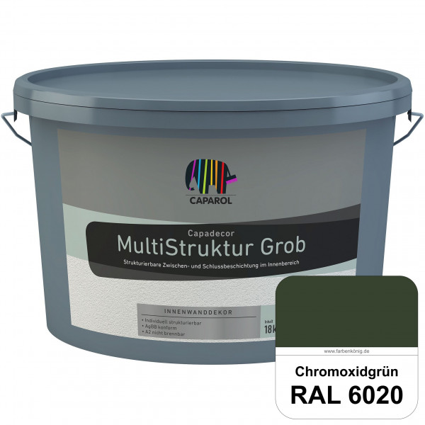 Capadecor MultiStruktur grob (RAL 6020 Chromoxidgrün) quarzgefüllte Zwischen- und Schlußbeschichtung