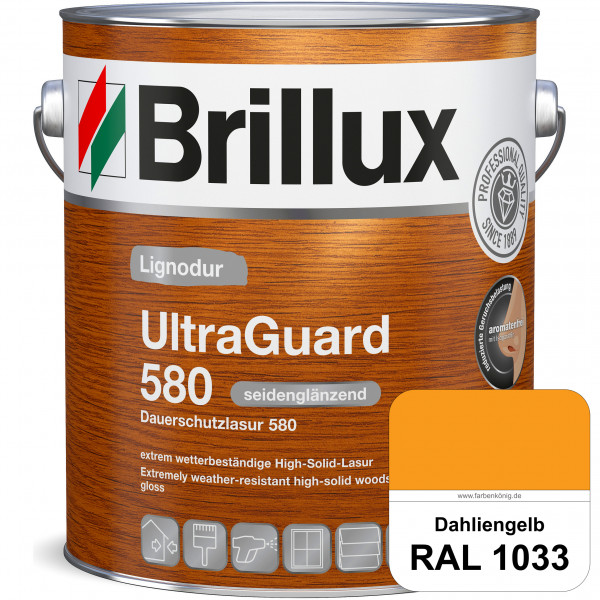 Lignodur UltraGuard 580 (Dauerschutzlasur 580) RAL 1033 Dahliengelb