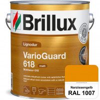 Mattlasur 618 (RAL 1007 Narzissengelb) matte & wetterbeständige Lasur (lösemittelhaltig) für Laub- u