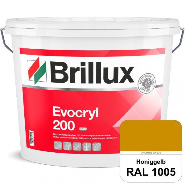 Evocryl 200 (RAL 1005 Honiggelb) Verschmutzungsunempfindliche 100% Reinacrylat Fassadenfarbe