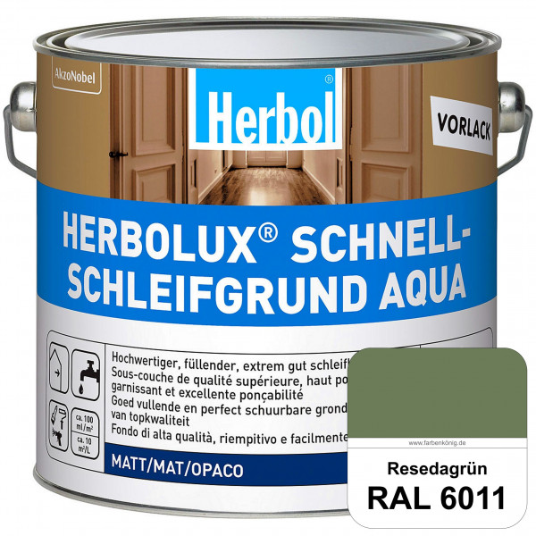 Schnellschleifgrund Aqua (RAL 6011 Resedagrün) wasserverdünnbarer Vorlack mit hervorragender Schleif