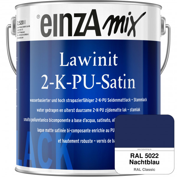 einzA Lawinit 2-K-PU Satin Stammlack (RAL 5022 Nachtblau)