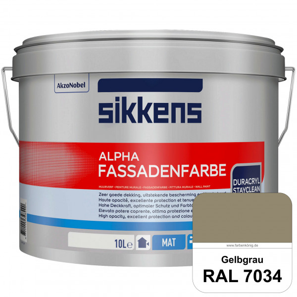 Alpha Fassadenfarbe (RAL 7034 Gelbgrau)