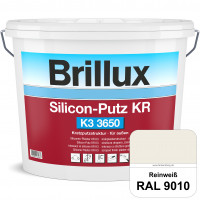 Silicon-Putz KR K3 3650 (RAL 9010 Reinweiß) Kratzputz auf Siliconharzbasis für dekorative & wetterbe