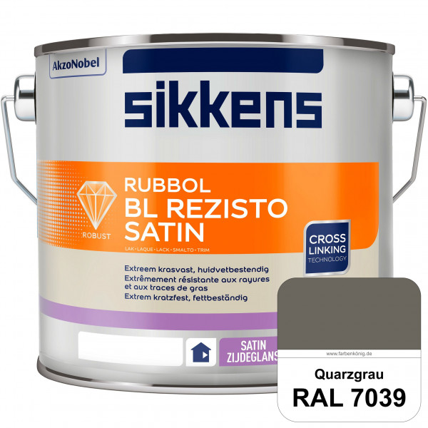 Rubbol BL Rezisto Satin (RAL 7039 Quarzgrau) seidenglänzender und strapazierfähiger Lack (wasserbasi