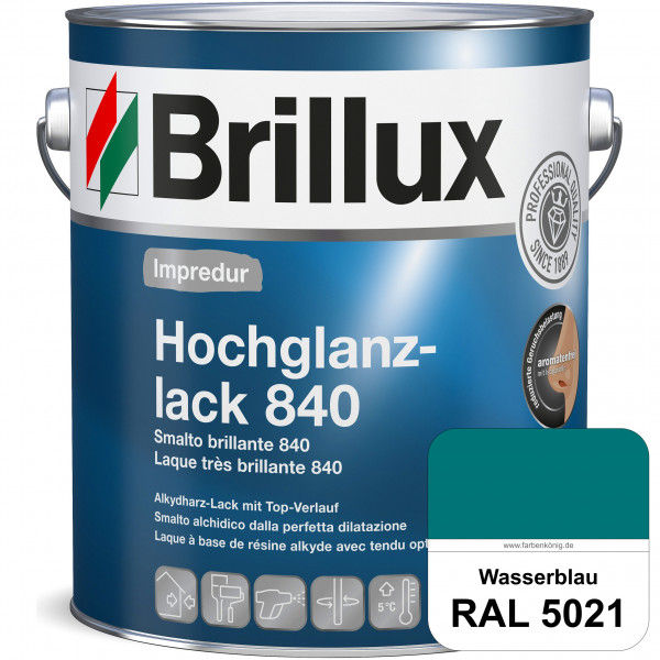 Impredur Hochglanzlack 840 (RAL 5021 Wasserblau) für Holz- und Metallflächen (löselmittelhaltig) inn