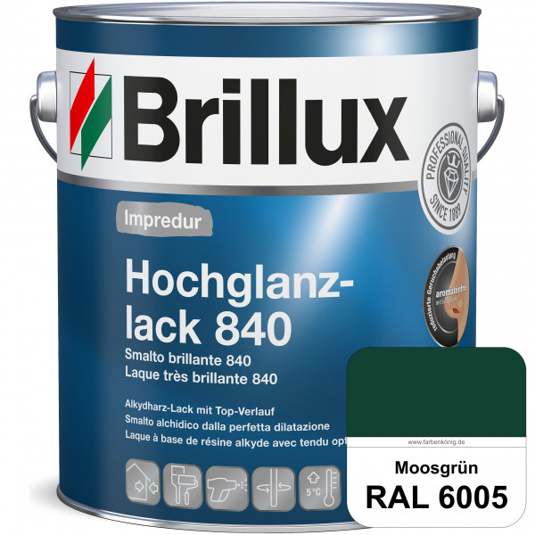 Impredur Hochglanzlack 840 (RAL 6005 Moosgrün) für Holz- und Metallflächen (löselmittelhaltig) innen